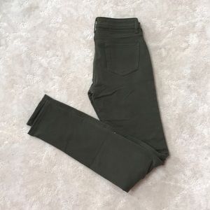 Olive green skinny jeans